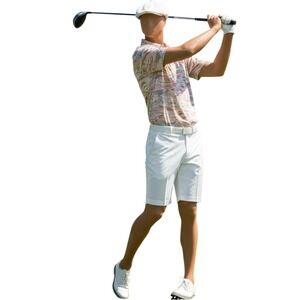 Shore Anywhere Men XL Golf Polo Marbled Coastal Abstract Camo Performance USA